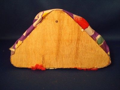 Cloth Doll Jamaican Woman With Coconut Basket Wood Head  