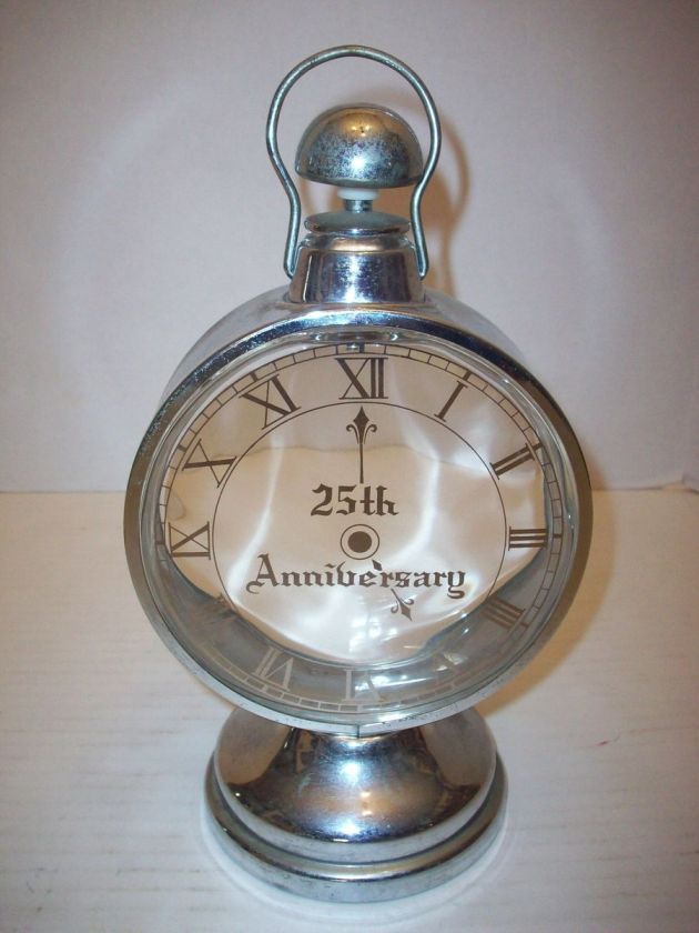   MUSICAL DECANTER 25th ANNIVESARY CLOCK STYLE MADE IN JAPAN  