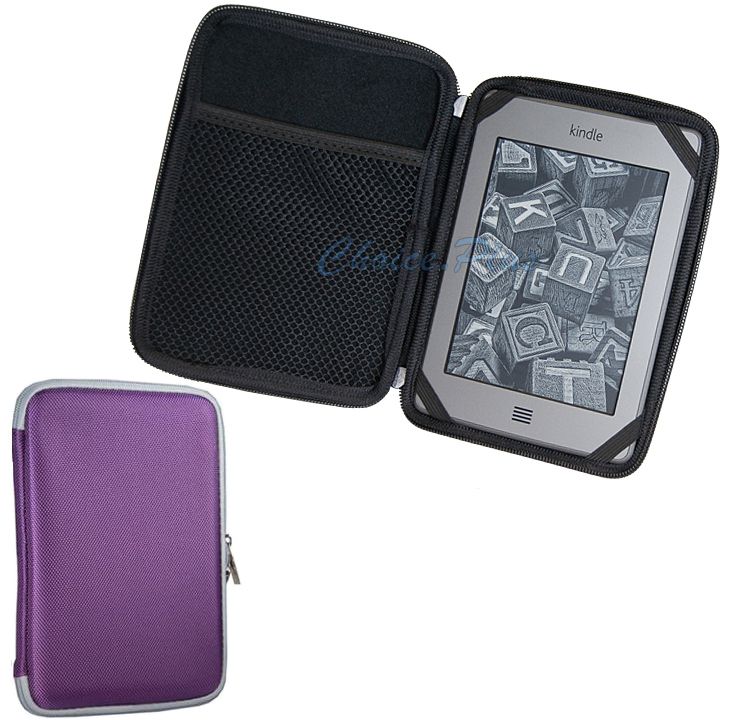   Purple Cover Case EVA Pouch For  Kindle Touch Reader 3G WiFi