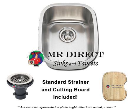 Undermount Sink, Strainer & Cutting Board Package  