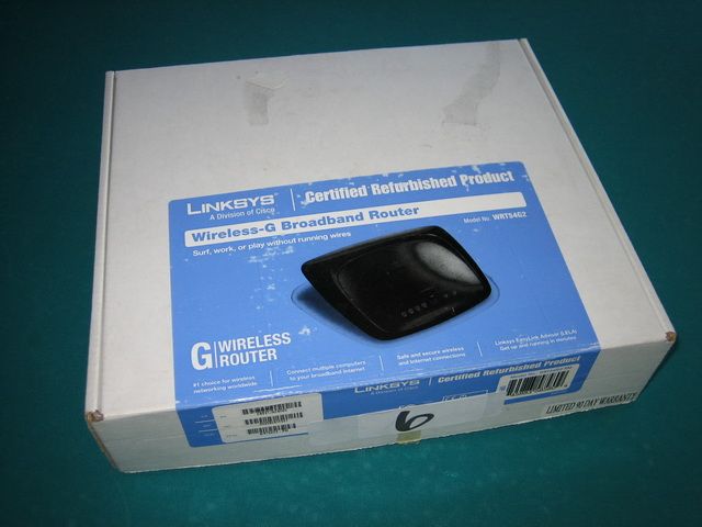 Cisco Linksys 54 Mbps 4 Port 10/100 Wireless G Broadband Router 