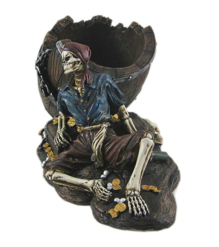 Pirate Skeleton Rum Barrel Wine Bottle Holder  