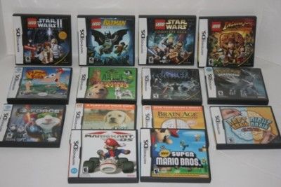   DS Games HUGE LOT (14) LEGO Star Wars Batman Indiana Jones Mario Kart