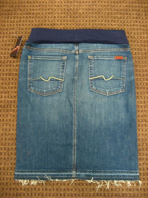 SEVEN 7 MATERNITY JEANS ROXANNE GLC SKIRT 30 MEDIUM NWT  