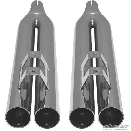 Baron BA 1090 00 224 Mufflers For Harley Davidson Touring Models 