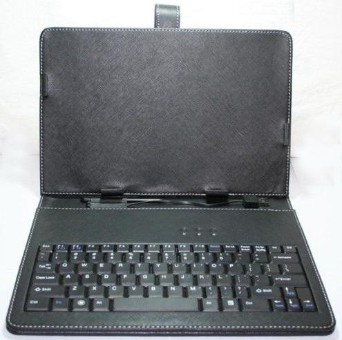   Black Leather USB KeyBoard Case_SuperPad_ZT 180/280 Android Tablet