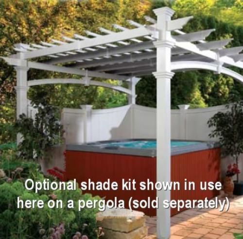 New Optional Pergola Shade Kit   12 Slats   White   Fits 10 x 10 