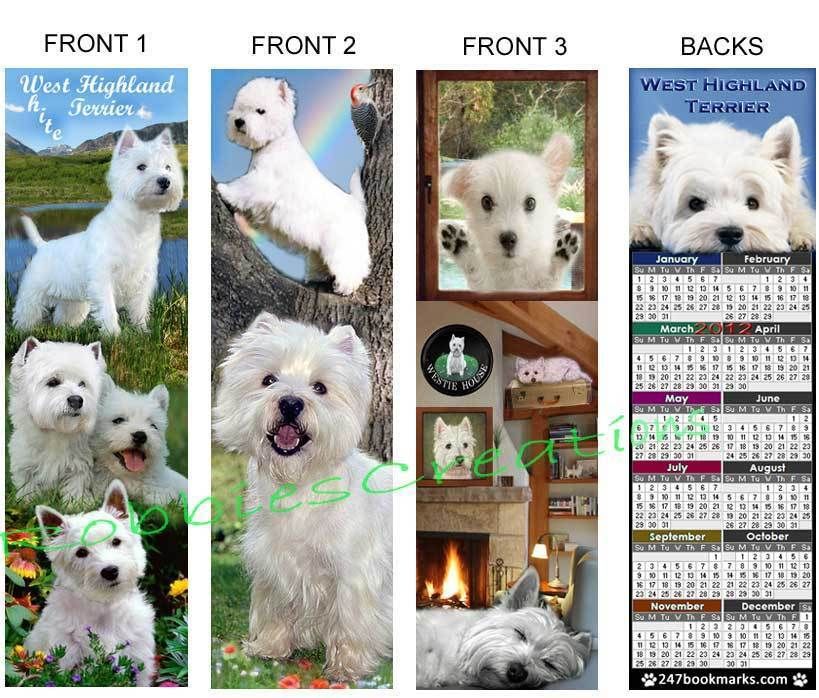 WEST HIGHLAND TERRIER 2012 CALENDAR Westie BOOKMARK  