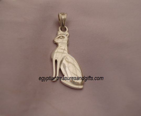 BASTET* Egyptian Made SILVER Pendant #13L 5.4gr  