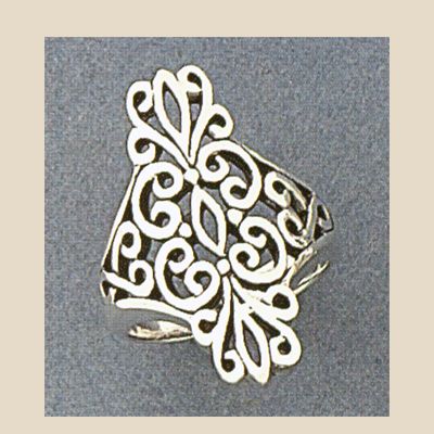 Sterling Silver Spanish Lace Lattice Ring Sizes 6 10  