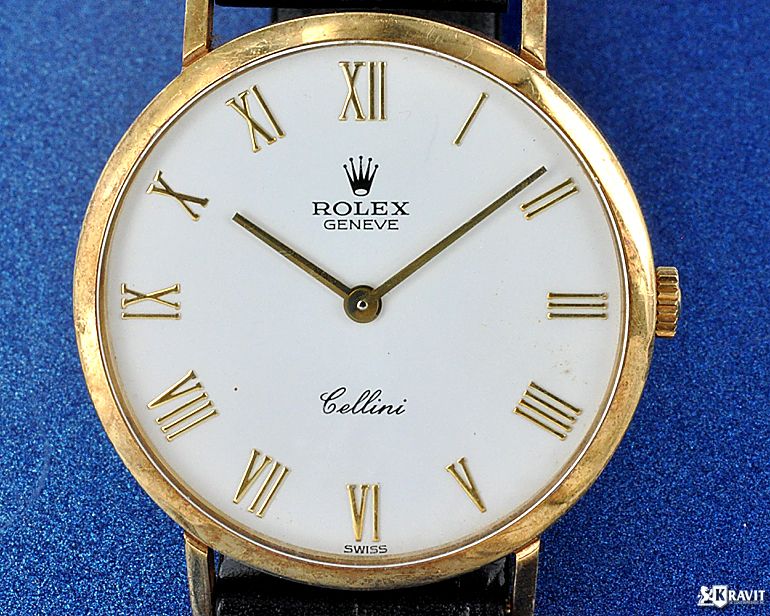 Rare Mens Rolex Cellini Ref 4112 W/Box Circa 1991  