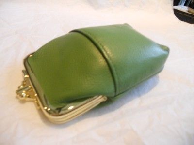 Rolfs Kiwi Green Leather Cigarette case,3 pockets  