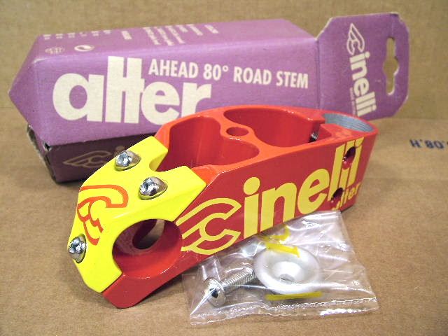 NOS Cinelli Alter StemTeam Saeco Red/Yellow (110 mm)  