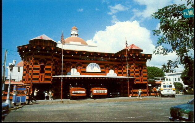 THE CAPTION ON THE BACK READS THE HISTORIC FIRE HOUSE IN PONCE 