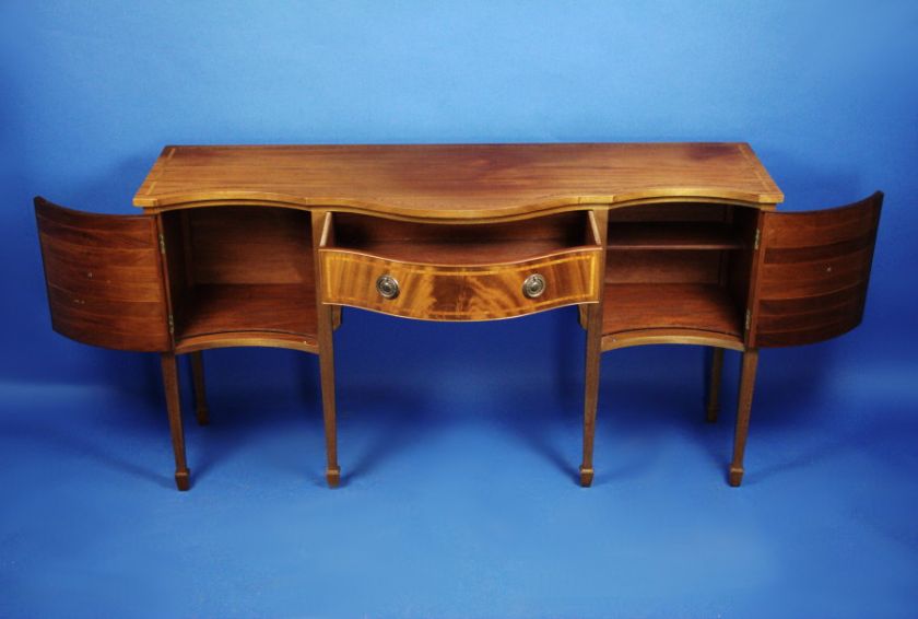 Antique Furniture Mahogany Serpentine Sideboard Server  