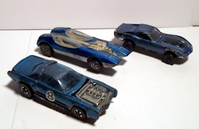 HOT WHEELS REDLINE LOT OF 3 SUGAR DADDY,CUSTOM CORVETTE & SPLITTEN 