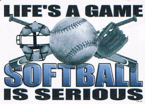 LIFES A GAME SOFTBALL IS SERIOUS Sport Humor Fun Shirt  