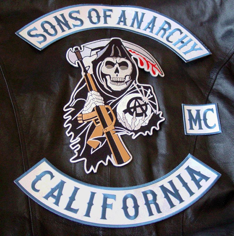 SONS OF ANARCHY SOA 8 PC JACKET VEST PATCH SET PATCHES  