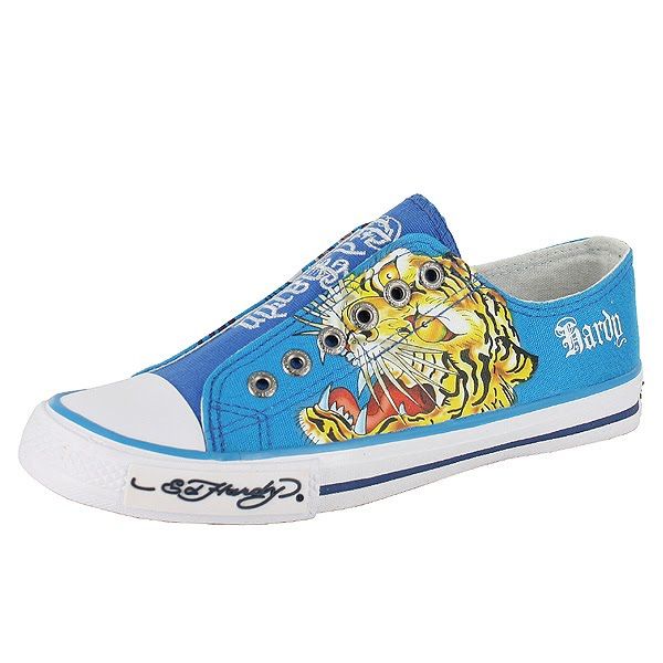 ED HARDY LOWRISE 100 NEON BLUE TIGER WOMENS US SIZE 5  