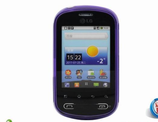 LG Optimus Me P350 Soft Case w/Screen Protector, Purple  