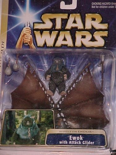 DELUXE MISP SAGA Star Wars __ EWOK ATTACK GLIDER Figure  