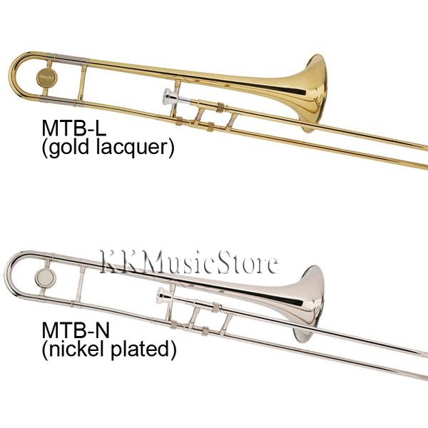 Mendini Gold/Silver School Bb Slide Trombone +$39 Tuner  