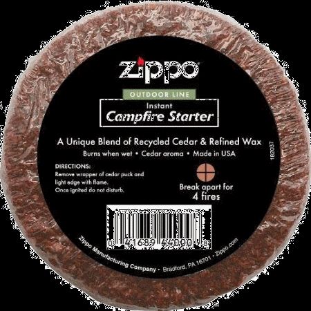 CAMPFIRE INSTANT STARTER CEDAR WAX PUCK_ZIPPO #44000  