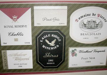  WINE liquor LABELS Wallpaper Border Wines Bar  