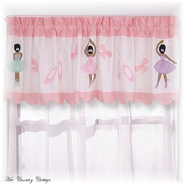 African American Girl Ballerina Window Valance Ballet  