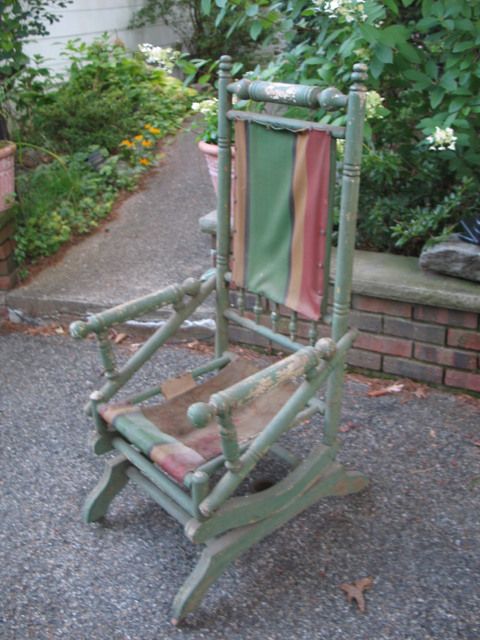   Ball Spindle Platform Rocker Rocking Chair Chic Victorian  