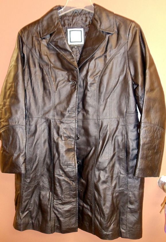 Excelled Leather Walking Coat Men Sz XL Black 1571RLJ  